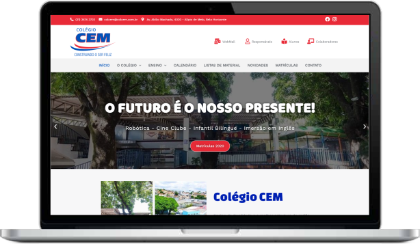 COLCEM - Criação Website - Michel Comunicação