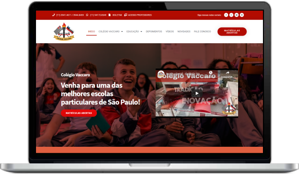 Criação de Site - Colégio Vacaro